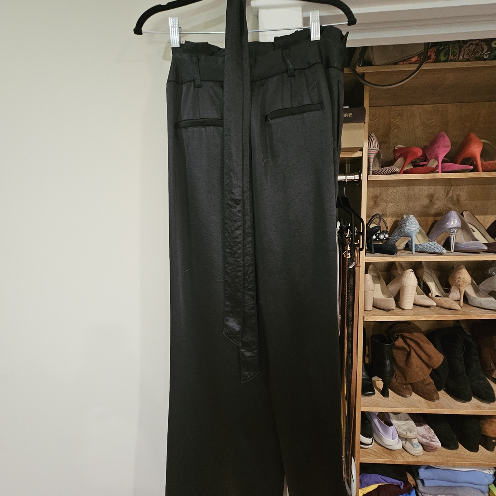 INC International Concepts Black Satin Pants
